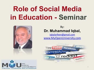 1
By:
Dr. Muhammad Iqbal,
iqbalarfeen@gmail.com
www.MyOpenUniversity.com
 