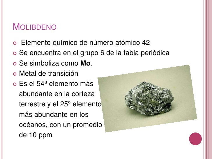 Mineral Formado Por Oxido De Plomo Y Molibdeno