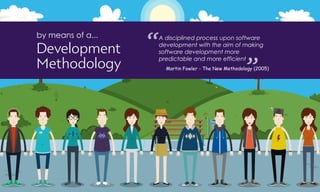Development
Methodology
by means of a... A disciplined process upon software
development with the aim of making
software development more
predictable and more efficient
Martin Fowler - The New Methodology (2005)
 