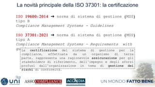 Dalla ISO 19600 alla ISO 37301: l’evoluzione del Compliance Management ...