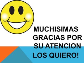 MUCHISIMAS
GRACIAS POR
SU ATENCION
LOS QUIERO!
 