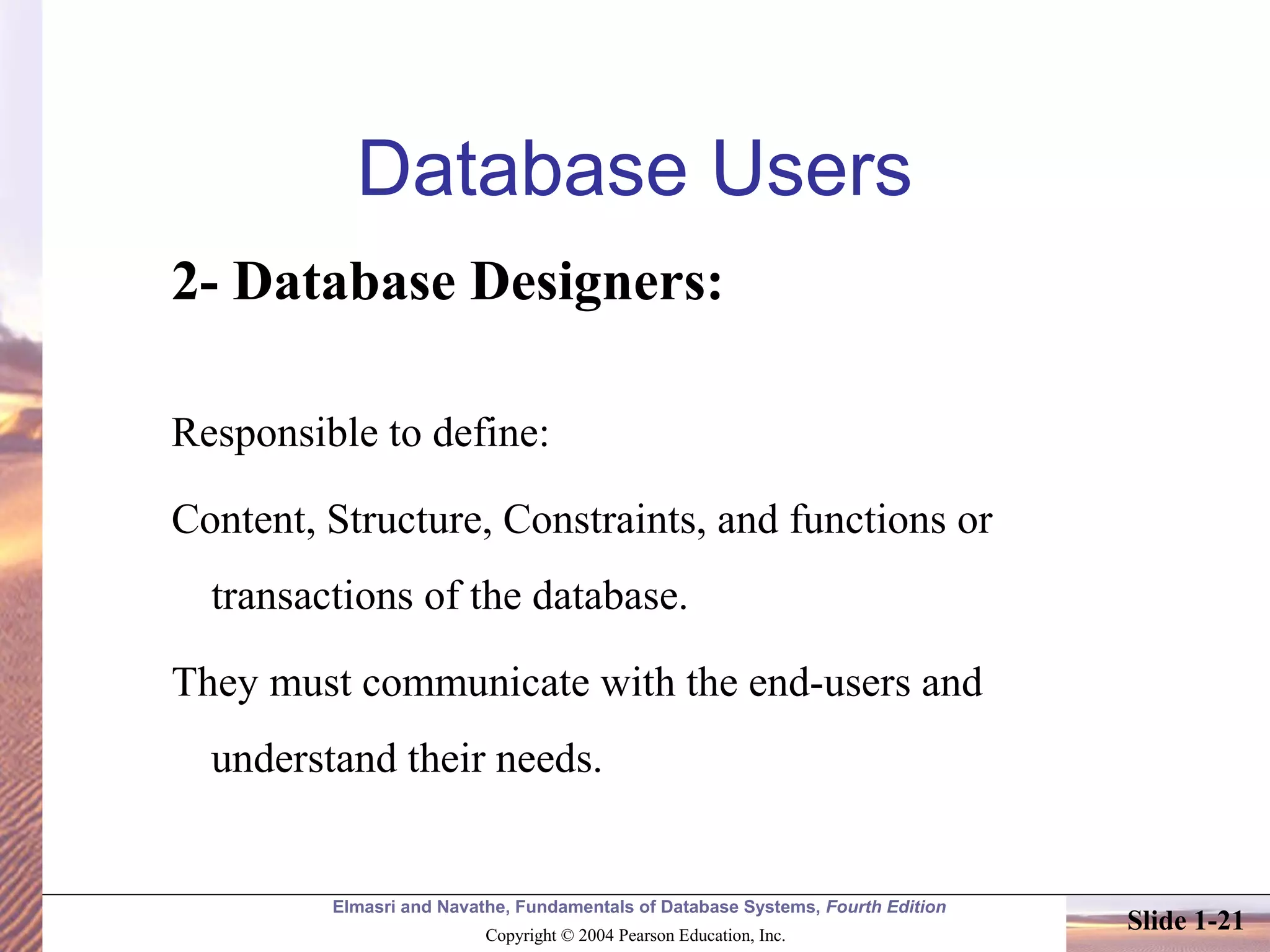 Database Presentation | PPT | Databases | Computer Software and ...