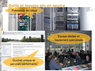 Outils et moyens mis en oeuvre
 Puissance de calcul




                          Equipe dédiée et
                        hautement spécialisée




 Guichet unique et
services performants
                                                37
 