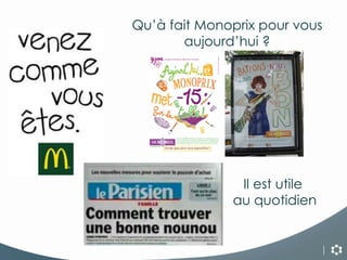 Qu’à fait Monoprix pour vous aujourd’hui ? Il est utile  au quotidien 