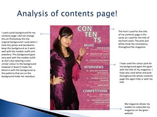 To develop my music magazine I have decided to change the title of my magazine so it can relate more to the targeted audience.