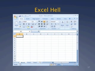 Excel Hell




             37
 