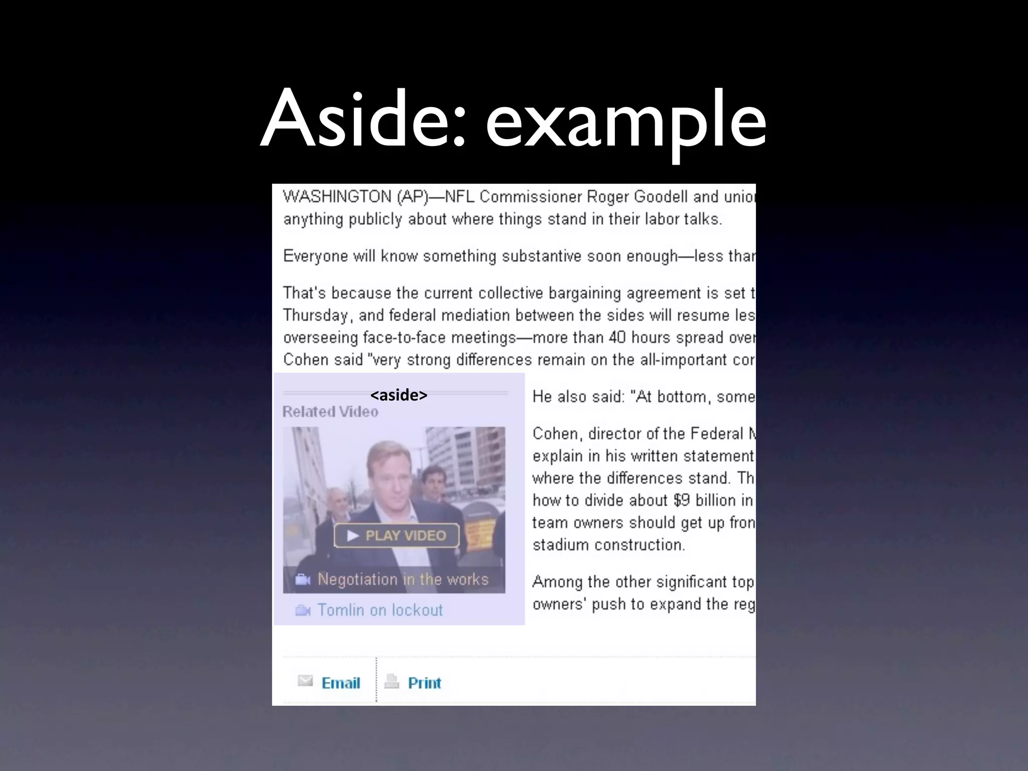 Aside: example


   <aside>
 
