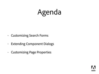 Extending Component Dialogs
 