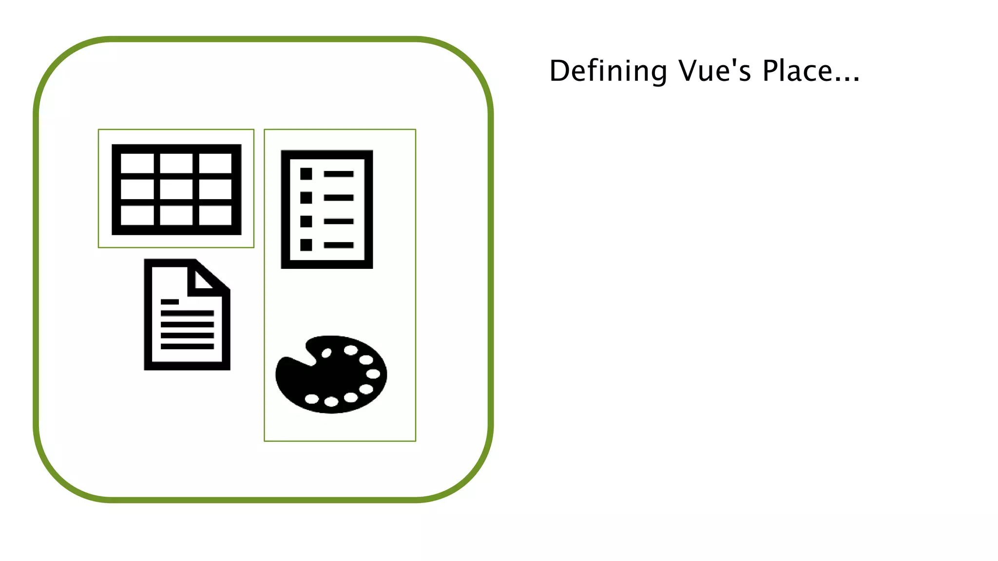 Defining Vue's Place...
 