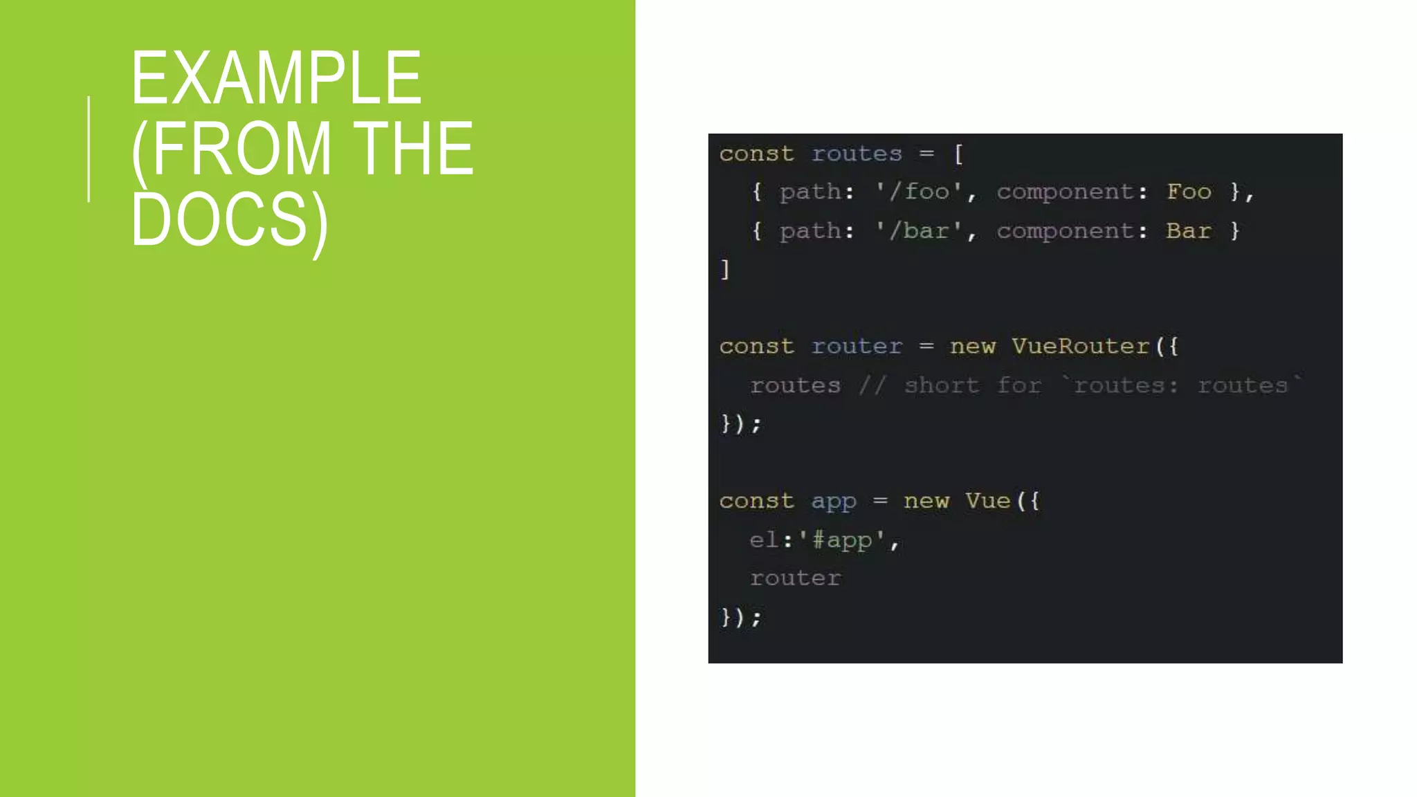EXAMPLE
(FROM THE
DOCS)
 
