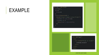 EXAMPLE
CODE PEN: EIGHTH DEMO
 