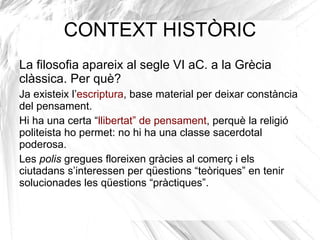 Filosofia Moderna: segles XVII i XVIII. 