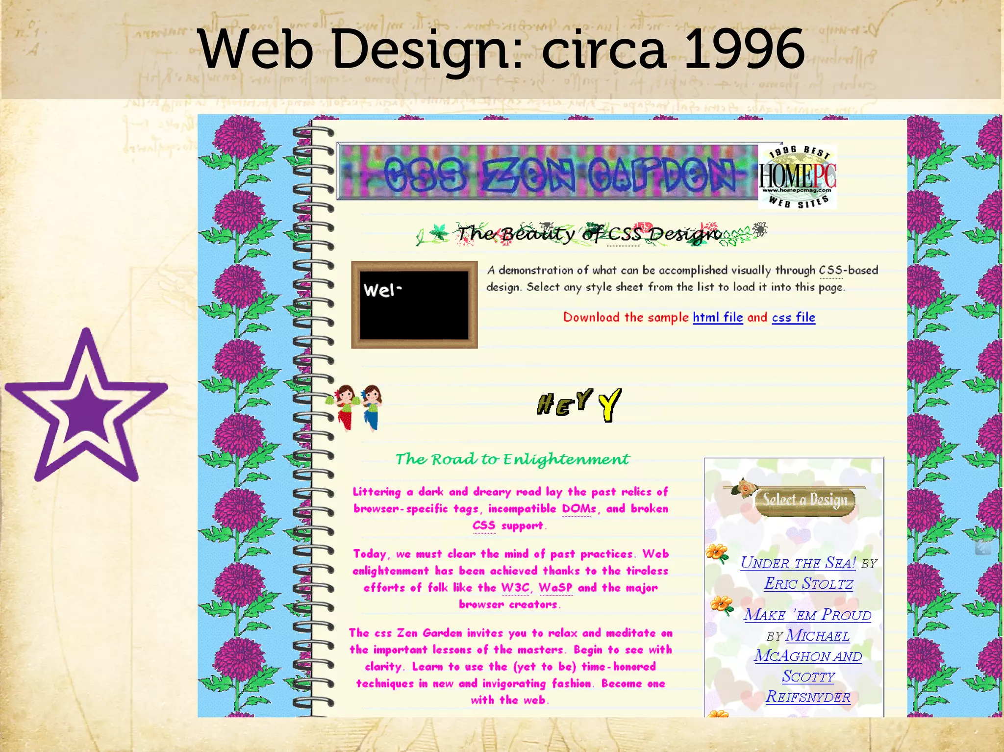 Web Design: circa 1996
 