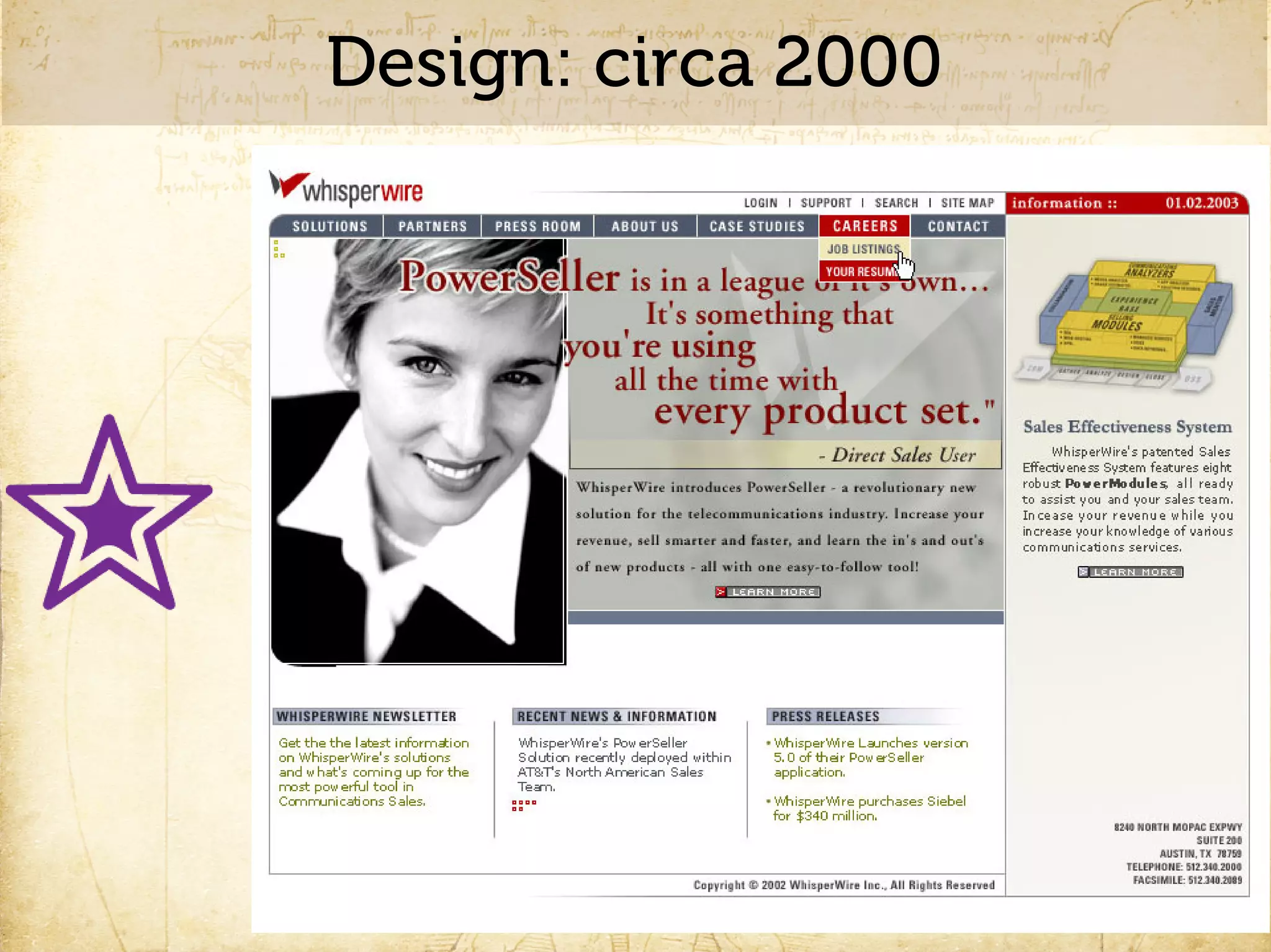 Design: circa 2000
 