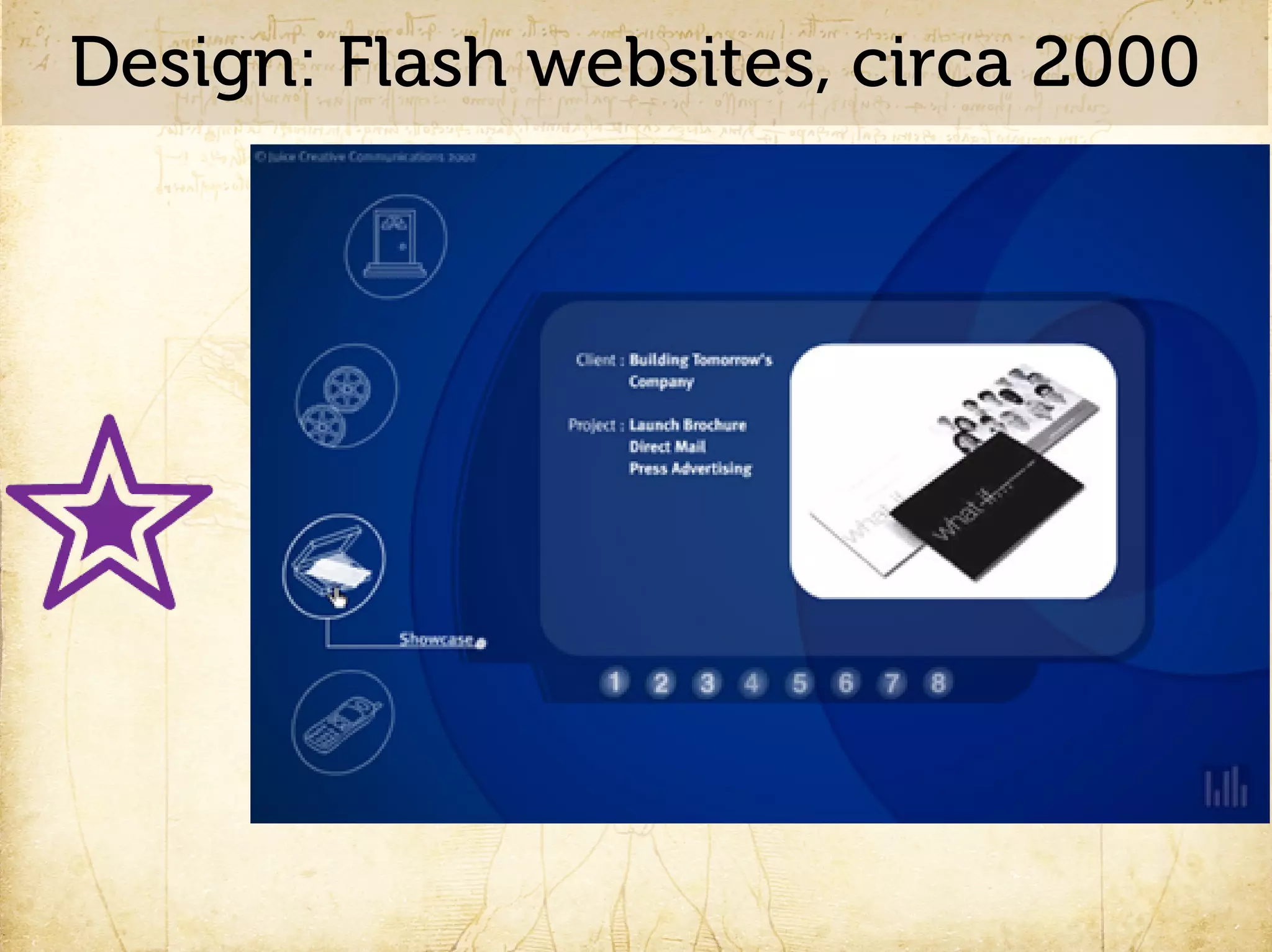 Design: Flash websites, circa 2000
 