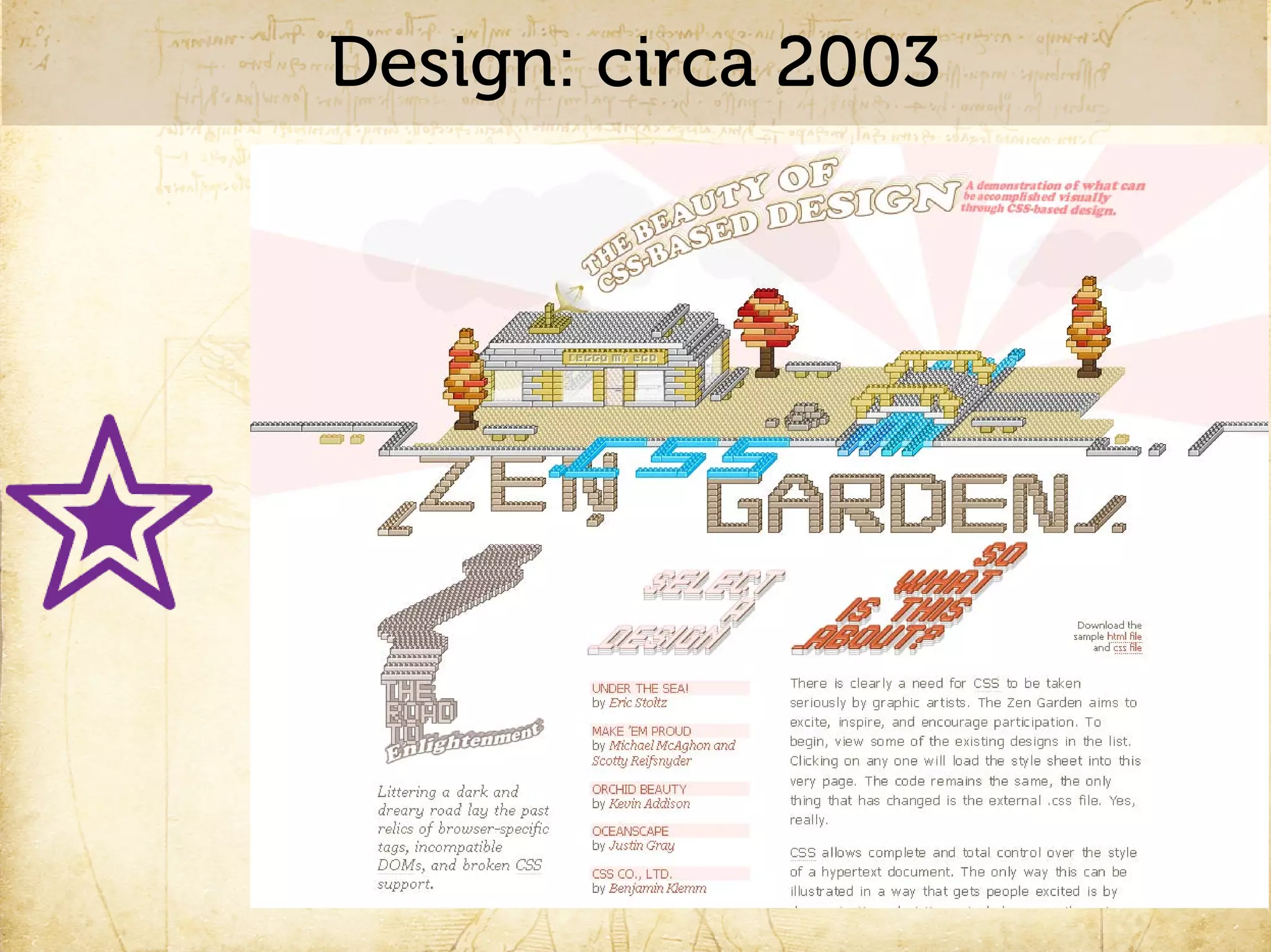 Design: circa 2003
 