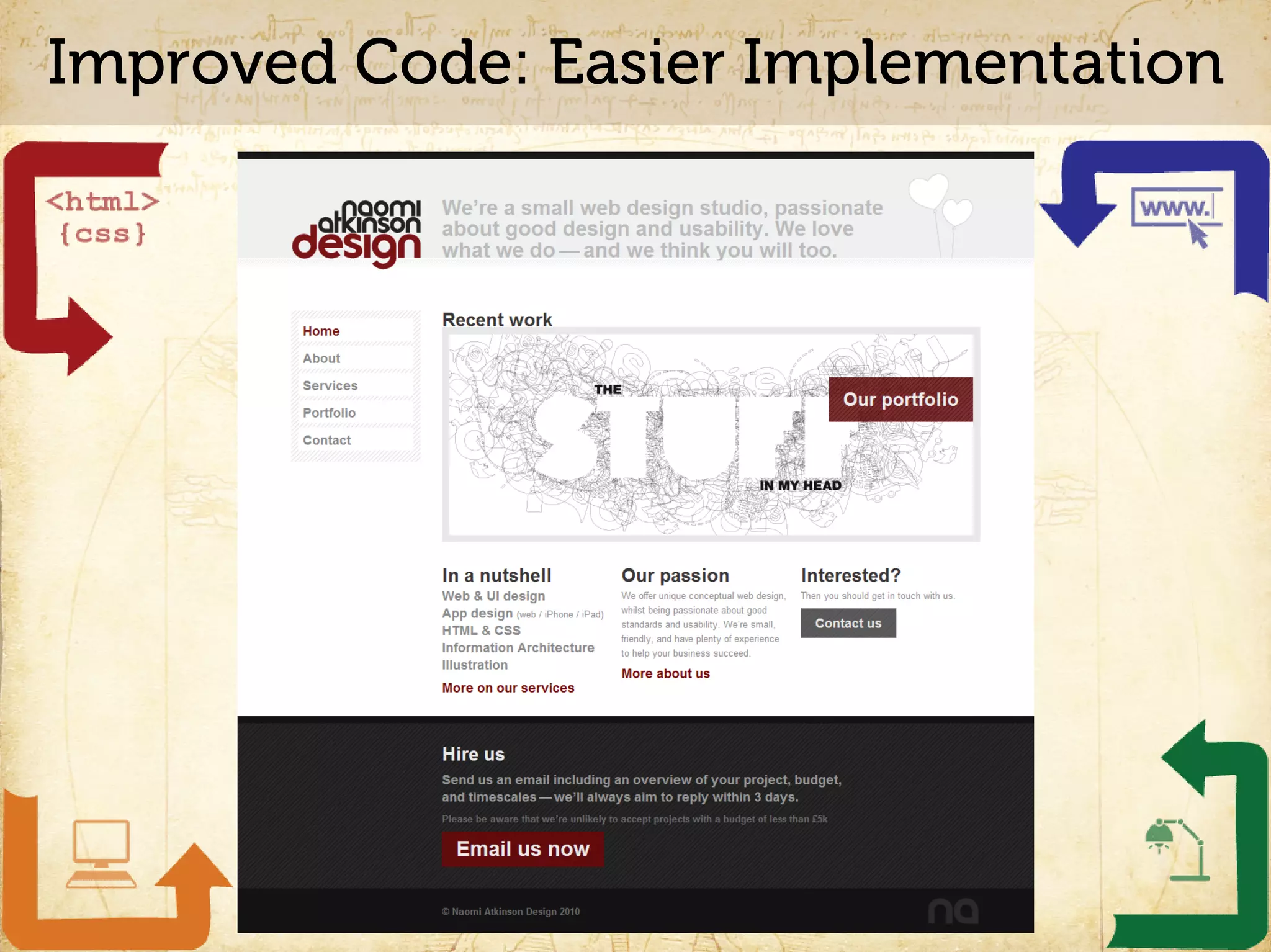Improved Code: Easier Implementation
 