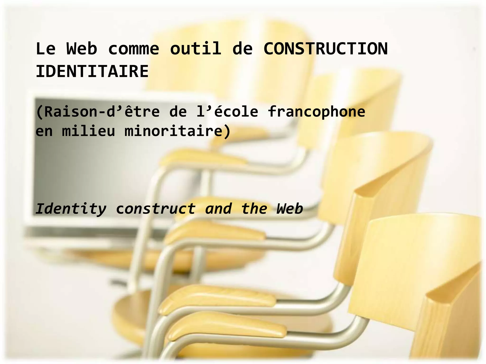 Les jeunes doivent apprendre à…DISCERNER (discriminate)TRIER (triage)FOCUSSER (attention span)