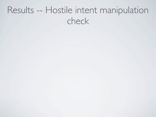 Results -- Hostile intent manipulation
                 check
 