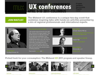 UX conferences
 