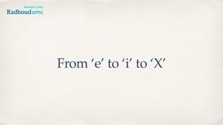 From ‘e’ to ‘i’ to ‘X’
 