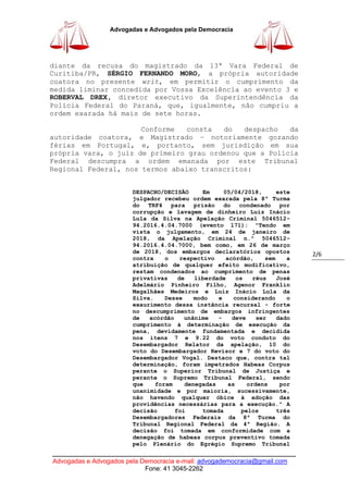 ____________________________________________________________________________
Advogadas e Advogados pela Democracia e-mail:...