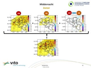 Middernacht 
Zomer 
SW HE SW HE 
+ + + 
= 
30/09/2014 70 
© 2014, VITO NV 
 