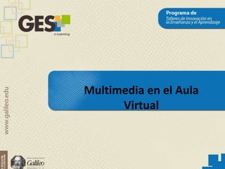 Multimedia en el Aula
      Virtual
 