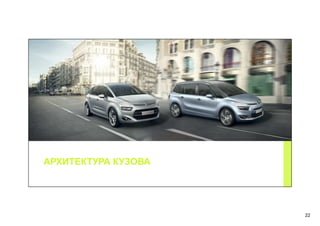 22
АРХИТЕКТУРА КУЗОВА
 