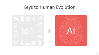 21
AI×IoT
Keys	
  to	
  Human	
  Evolu8on
 