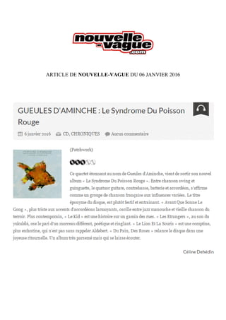 ARTICLE DE LORDS OF ROCK DU 11 MARS 2016
 