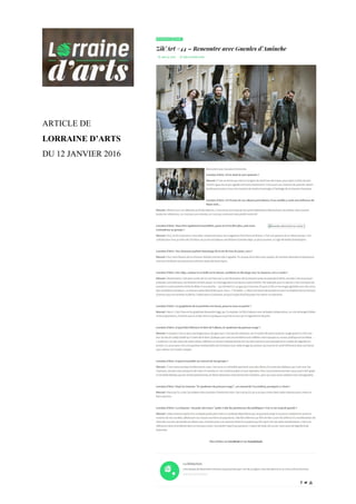 ARTICLE DE FRANCOFANS DE 2016
 