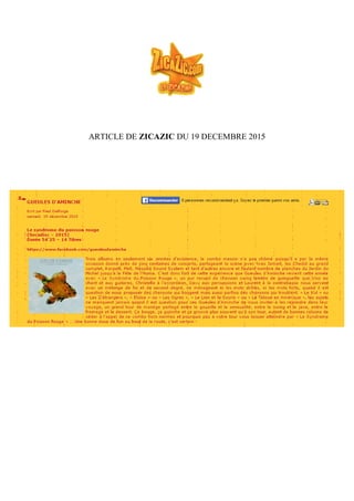 ARTICLE DE LA MAGICBOX DE NOVEMBRE 2015
 