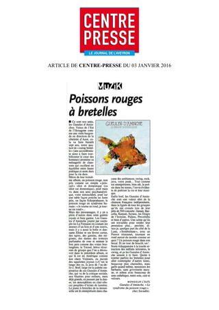 ARTICLE D’OLIVIA CLAIN POUR KEYBOARD RECORDING
DU 05 AVRIL 2016
 