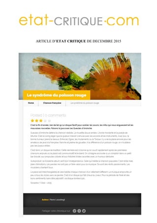 ARTICLE DE DEBLOCNOT’ DU 15 DECEMBRE 2015
 