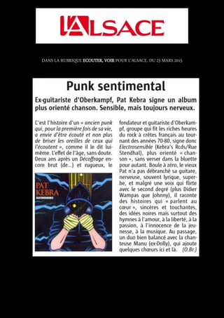 LA BALADE DU VACANCIER DANS LES P.-O.
L’INDÉPENDANT
MARDI
11 AOÛT 2015 31
PO31A
Festilac a sorti la tête de l’eau
Y
a pas à dire, cette année la
poisse s’invite sur certains
festivals. Ou plutôt les in-
tempéries. Samedi, le pre-
mier soir du festival Festilac a pris
l’eau. Rincés les espoirs et la fréné-
sie. Boum! Rideau de pluie.
Heureusement, les sirènes volup-
tueuses aux voix enchanteresses ont
permis, dimanche soir, la tenue du
deuxième jour de cette première édi-
tion. Avec une programmation plus
dense qui aura permis de voir cer-
tains artistes déprogrammés le fa-
meux premier soir diluvien. L’affiche
alléchante, par sa diversité revendi-
quée par les organisateurs, Isabelle
Valéro et Jérôme Macquart de l’asso-
ciation Il est temps, permet à cette
première édition de lier sport de glis-
se comme le wakeboard et de nom-
breuses prestations live.
Une moyenne de 800 personnes à la
journée dans cet écrin liquide, cerné
de falaises et de verdure, font de l’en-
droit, un Lac Ness sonore. Le specta-
cle des wakeboarders glissant sur le
lac, aux sons du DJ Martin - Martin,
originaire de Toulouse et qui colle
son électro sur les figures aquatiques
largement applaudies, remonte le
moral des festivaliers, mis à mal par
les pluies diluviennes de la veille.
C’est vers 19 heures que deux rap-
peurs de Perpignan, Soulib (alias le
phénomène) et Mekwa Aka Look
Man, haranguaient le public, avec
comme guest star un frangin toulou-
sain connu sous le doux blaze de
Fresh Gordon. Inutile de préciser
que Sarko n’était pas dans le public.
Une réussite
Sur la scène principale, un trio de
jeunes Bordelais reprenait sur un
rythme effréné Metallica, Jam, Black
sabbath, Dépêche Mode, avec une
moyenne d’âge de 17 ans, et une bon-
ne assise instrumentale, pour un âge
où l’on pense plus à acheter la Plays-
tation 4, qu’à aligner des accords ma-
jeurs.
Ensuite, les Perpignanais de Folk-
land offrirent un set de compos per-
sos avec des influences lorgnant
vers la scène du Manchester des an-
nées 80, Stones Roses, Happy Mon-
days, les cachets d’ecstasy en moins.
Puis vint Pat Kebra. Légende du pu-
nk rock hexagonal des années Mit-
terrand, avec son ancien groupe Obe-
rkampf, il revenait seul avec sa guita-
re électrique envoyer live son der-
nier album en date, l’excellent «Elec-
trosensible». On apercevait dans le
public quelques larmes tomber sur
des Doc’s Marteens usés par les ex-
cès, et des regards approbateurs fa-
ce au set très pro et très tendu de Pat
Kebra. Un rock revendicatif et cru
qui a influencé par son essence la
scène indé des années 80 et bien sûr
dans l’esprit, les Noirs Désirs. Sacré
bonhomme. Le final fut amené par
un R Can, qui amène au rap le petit
plus mélodique qui lui fait souvent
défaut et une intelligence dans la pro-
se évidente. Le monstre du lac ne
s’est pas réveillé, le premier Festilac
fut donc une réussite.
Thierry Grillet
Marchés du jour d’Amélie-les-Bains à Vinça
Ī Rock and Lol, les trois rappeurs et Pat Kebra, ancien membre d’Oberkampf. Photos T. G.
b AMELIE-LES-BAINS-
PALALDA
Ce matin, place du Marché.
b ARGELES-SUR-MER
Ce matin, marché du terroir et
bio, Port-Argelès, place du
Nouveau-Monde.
Ce matin marché de la mer, 11
bd de la Mer.
Marché artisanal de 17h à
minuit au parking des Platanes
(Argelès-plage).
Marché nocturne sur les quais
de Port-Argelès.
b BANYULS-SUR-MER
Ce soir, à partir de 18h30,
espace du Canon.
b CANET-
EN-ROUSSILLON
Ce matin, sur les ramblas de la
Méditerranée.
b CASTELNOU
Marché pittoresque des
producteurs de 10h à 19h,
avec artisans d’art,
producteurs fermiers et
artisans de bouche.
b CAUDIES-
DE-FENOUILLEDES
Ce matin, au village.
b CERBERE
Ce matin, sur la place de la
République.
b CERET
Marché artisanal nocturne sur
les boulevards.
b COUSTOUGES
Marché du terroir, à 9 h, cour
de l’ancienne école.
b LE BARCARES
Ce matin: place de La
Martinique (Coudalère).
Ce soir, marché terroir et
traditions, parking du Lydia.
b LES ANGLES
Ce matin, de 8hà 13h, avenue
de Mont-Louis.
b LE SOLER
Ce matin, en centre-ville.
b MAURY
Ce matin, au village.
b MILLAS
Ce matin, en centre-ville.
b MONTESQUIEU-
DES-ALBERES
Ce matin, place de la Mairie.
b MONTFERRER
Marché de producteurs, de
9 h 30 à 11 h.
b PALAU-DEL-VIDRE
Ce matin, place du village.
b PEZILLA-
LA-RIVIERE
Ce matin, au village.
b PRADES
Ce matin, centre-ville.
b SAINT-CYPRIEN
Ce matin, à la plage (quartier
Rodin).
Marché de l'Amiral, tous les
soirs, place de l'Amiral.
Marché nocturne du port, tous
les soirs, le long des quais de
pêche et de plaisance.
Marché artisanal du port, tous
les soirs, parking Résidence du
Port, avant le Joa Casino.
b SAINTE-MARIE
-LA-MER
Ce matin, parking Agora.
b SAINT-JEAN-
PLA-DE-CORTS
Ce matin, au village.
b SOREDE
Ce matin place Combes.
b TAUTAVEL
Ce matin, au village.
b TORREILLES
Ce matin, au village.
Marché nocturne, espace
Capellans (plage).
b TOULOUGES
Ce matin, place Louis Esparre.
b TROUILLAS
Ce matin, au village.
b VINÇA
Ce matin au village.
A vos boules aujourd’hui
VINÇA. Dimanche, la deuxième soirée du festival a tenu ses promesses.
AUJOURD’HUI (suite)
SAINTE-LÉOCADIE
Concert, à 19h, au Musée de
Cerdagne, hommage à Astor
Piazzolla avec le Quinteto De-
quera dans le cadre du festival
les clés du classique.
SAINTE-MARIE-LA-MER
Remise en forme, à 9h, place
Sourribes.
Beach sport, de 14h à 19h, pla-
ce Sourribes.
Marché d’art, de 9h à 19h, ter-
rasse de l’office de tourisme.
Concert des VDQS (vieux de
qualité supérieure), à 18h, par-
vis de l’OT.
Animations enfants, jeux, châ-
teaux gonflables, de 17h à 19h,
et de 20h30 à 23h, place Sourri-
bes.
Rifle, à 21h, place de la mairie.
L’Estival du rire: 5 artistes,
stand up, humoristes, imita-
teurs, à 21h, espace Omega.
✔ Tarif 5 €.
SAINT-JEAN-LASSEILLE
AmusikenVignes. À 18h, châ-
teau Planères, le pianiste Natha-
naël Gouin.
✔ Tarif: 6 €.
☎ 0624281438
SAINT-LAURENT-
DE-CERDANS
Fête annuelle du Réveil lauren-
tin: à partir de 10h30,llevant de
taula ; 19h, apéritif suivi d’un re-
pas tapas animé par le groupe
Opakinget ses danseuses, halle
polyvalente; 22h30, bal disco
avec Pascal Philadelphia.
SAINT-LAURENT-
DE-LA-SALANQUEDE-LA-SALANQUE
Fête de la Saint-Laurent: de
18h à 19h, théâtre de rue espla-
nade de la mairie, ancienne éco-
le Jules Oudet avec «Télé fric-
tion». Venez découvrir la télévi-
sion du IIIe millénaire, la TNT,
en suivant M. Loyal et son assis-
tant DD dans la présentation de
cette nouvelle technologie! Jour-
nal de Rebecca Peugeot, série
soap «Les flots de la haine» et
la finale cup de tennis... Des
jeux, du cinéma... Un spectacle
hilarant et divertissant.
À 21h30, grand carnaval d’été
avec chars, bandas, animations
déambulatoires, départ de l’ave-
nue Joffre. Sur l’esplanade de la
mairie, la crémation de sa majes-
té carnaval sera suivie d’un feu
d’artifice.
SORÈDE
Visite du village et dégustation
de produits locaux. Départ Offi-
ce du Tourisme à 9h30, durée 2
heures
✔ Les mardis du 7 juillet au
1er septembre. Inscription obliga-
toire à l’office de tourisme,
2 €/personne, gratuit moins de
18ans.
Balade familiale dans la vallée
de Lavall, luxuriante et rafraîchis-
sante, rendez-vous à 8h30.
✔ Sur réservation.
☎ 0683301925
TAUTAVEL
Les Didis: Déambulations Intelli-
gentes et Dégustations Itinéran-
tes (1 visite commentée + 1 dé-
gustation de vin). Départ à 11h,
du palais des congrès. Visites
supplémentaires les journées
spéciales (Fêtes de la Préhistoi-
re, Festival d’astronomie) à 11h
et 16h.
☎ 0468294950
THUIR
Visites théâtralisées des caves
Byrrh, la saga de la famille Violet
sera exprimée par la troupe de
théâtre du Gecko. Les comé-
diens en costume d’époque, ac-
compagneront et mèneront le vi-
siteur de la création de la recette
du Byrrh par les frères Violet au
développement de leur empire
industriel. Les mardis et jeudis à
17h30.
✔ www.caves-byrrh.fr
☎ 0468534586
TORREILLES
Aquagym, renforcement muscu-
laire, gym douce, rendez-vous à
10h, poste de secours centre.
✔ Gratuit.
Activité sportive avec Oxy’mar-
che, jusqu’au 11 août, de 19h30
à 20h30, sur la plage: Pilates
les lundis et mercredis; marche
rapide, nordique et renfort mus-
culaire mardis et jeudis.
☎ 0625151594
VERNET-LES-BAINS
Jeux géants avec Les enfants
du Lude, à 20h30, place de la
République.
✔ Tarif 1 €.
VILLENEUVE-DE-LA-RAHO
Bal de tango argentin, à 21h,
place Jean-Payra.
DEMAIN
ARGELÈS-SUR-MER
Plage sportive, gymnastique et
renfort musculaire, à 9h, plage
centre, poste de secours 4.
Balade «le sentier du littoral»,
rencontre du massif des Albères
avec la Méditerranée, ren-
dez-vous à 9h à l’office de touris-
me. Durée 2h30.
☎ 0468811585
Randonnée au Canigou, sortie
encadrée, montée en 4x4 au
Cortalets, rendez-vous à 7h.
✔ Sur réservation, tarif 60 €.
☎ 0683301925
BANYULS-SUR-MER
Randonnée familiale autour de
Banyuls, de 8h30 à 11h30, ins-
cription au plus tard le mardi soir
avant 18h, à l’office de tourisme
ou la Maison de la randonnée.
✔ Gratuit.
☎ 0468883158
BOLQUERE-PYRENEES 2000BOLQUERE-PYRENEES 2000
Randonnée faune et flore, de
8h30 à 16h30, rendez-vous à
l’office de tourisme. Randonnée
familiale (dès 10 ans) dans la
Vallée d’Eyne.
Découvrez la flore Pyrénéenne,
approchez les marmottes et ob-
servez les mouflons et les
isards. Infos et réservation à l’of-
fice de tourisme, places limitées
à 12 personnes.
✔ Tarifs: adulte 15 €, enfant de
10 à 12 ans: 10 €.
CORSAVY
Vide-greniers, de 10h à 17h,
dans les ruelles.
LE BARCARÈS
Tonic matin (fitness, réveil mus-
culaire) de 9h à 10h, arènes du
port de pêche.
✔ Gratuit.
NYER
Animation nature pour les en-
fants «du monde des insectes à
l’Homme», départ à 14h, de la
Maison de la réserve.
✔ Gratuit, inscription obligatoire.
☎ 0468970556
OMS
Casse-croûte à la ferme du
Mas Cané à Oms: chaque mer-
credi rendez-vous à 11h30 pour
la visite de l’élevage de canards
et de la conserverie commentée
avec Claude ou Eve, suivie de
belles assiettes fermières à dé-
guster sur de grandes tables om-
bragées.
✔ Réservation demandée.
☎ 0607085884
PRATS-DE-MOLLO-LA PRESTE
Randonnée dans la réserve na-
turelle, pour adultes et enfants
de +10 ans, réservation obligatoi-
re la veille avant 16h.
☎ 0620691146
SAINT-LAURENT-
DE-CERDANS
Randonnée de la Vallée verte,
départs à partir de 7h, devant la
Maison de la montagne.
b ANGOUSTRINE-
VILLENEUVE-
DES-ESCALDES
Place du Foyer: à 21h,
doublettes formées. Lots en
nature.
b ARGELÈS-SUR-MER
Au boulodrome de la
Massane: à 14h45,
doublettes à la mêlée à points,
ouvert à tous.
b BANYULS-SUR-MER
Pétanque Cru Banyuls:
concours aux bons, doublettes
à la mêlée, à 16h, 17h et 18h.
b CANET-EN-ROUSSILLON
Marenda pétanque:
doublettes à la mêlée tournante
à 14h30, 4 parties assurées.
b COLLIOURE
La boule Colliourencque: à
14h30 doublettes à la mêlée.
50 euros + participations si 16
équipes.
b MAURY
Promenade du Kiosque: à
20h30 doublettes formées.
b MONTESCOT
Pétanque montescotoise: à
21h15, doublettes formées.
b PONTEILLA
Boulodrome: à 21h30
doublettes formées.
b REYNÈS
Boulodrome: doublettes
formées à 21h.
b SAINT-ANDRÉ
Boulodrome: doublettes
mixtes formées dès 20h30.
b SAINT-CYPRIEN
Pétanque maritime: triplettes
formées, jet du but 21h (5 €).
b SAINTE-MARIE-LA-MER
Boulodromedu stade:
doublettes formées, jet du but à
21h. Mises + 50 € si 32
équipes.
◗ Pour toute parution (jusqu’au
30 août), merci d’envoyer vos
concours à l’adresse suivante:
balade.dep@lindependant.com
 