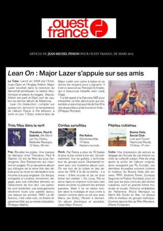 ARTICLE DE YOLANDE ALIBERT POUR LA DEPECHE, DU 12 JANVIER 2015
 