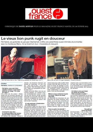 CHRONIQUE DE JEAN-PASCAL ROBLIN POUR NOUVELLE-VAGUE, D’AVRIL 2015
 