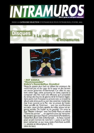 ARTICLE DE THIERRY CLAUDEL POUR B AWARE, DU 14 AVRIL 2015
 