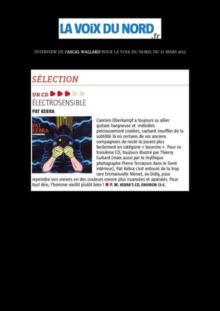 ARTICLE DE STEPHANE JONATHAN POUR LE SUD OUEST, DU 29 MARS 2015
 