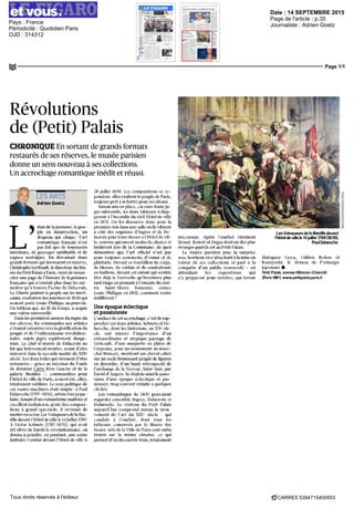 Date : 14 SEPTEMBRE 2015
Pays : France
Périodicité : Quotidien Paris
OJD : 314312
Page de l'article : p.35
Journaliste : Adrien Goetz
Page 1/1
CARRE5 5394715400503Tous droits réservés à l'éditeur
Révolutions
de (Petit) Palais
CHRONIQUE Ensortant degrands formats
restaurés desesréserves, lemuséeparisien
donneunsensnouveauàsescollections.
Unaccrochageromantiqueinéditetréussi.
if HT1
LES ARTS
Adrien Goetz
L
^ elan de lajeunesse lepeu-
/ pie en insurrection, un
drapeau qui claque I art
romantique francais n cst
pas fait que de tourments
interieurs, de paysages méditatifs et de
vagues nostalgies En déroulant deux
grandsformatsquidormaientenreserve,
Christophe Lenbault, le directeur duMu-
see du Petit Palais aParis, vient de ressus
citer une page de l'histoire de la peinture
francaise qui n'existait plus dans les me
moires qu'a travers l'icône de Delacroix,
La Liberte guidant le peuple sur les barri
cades exaltation desjourneesde 1830qui
avaient porte Louis-Phihppc au pouvoir
Un tableau qui, au fil du temps, a acquis
une valeuruniverselle
Dans les premieres annees du règne du
roi-citovcn les commandes aux artistes
s'étaient orientées vers la glorification du
peuple et de l'enthousiasme révolution-
naire, sujets juges rapidement dange-
reux Le chef-d oeuvre de Delacroix ne
fut que brièvement montre, avant d etre
retrouvedanslasecondemoitié duXLXe
siecle Les deux toiles qui viennent d etre
restaurées - grace au mecenit du Fonds
de dotation ( arre Rive Gauche et de la
galerie Mendes - commandées pour
I hotel de ville dc Pans, avaient etc, elles,
totalement oubliées Le sens politique de
ces vastes machines était simple a Paul
Delaroche (1797-18%), artistetres popu-
laire, tenant d un romantisme maitrise et
excellent technicien, genie des composi-
tions a grand spectacle il revenait de
mettreensceneLesVainqueursdelaBas
tille devant I Hotel de ville le 14juillet 1789
A Victor Schnet? (1787-1870) qui avait
ete eleve de David le révolutionnaire, on
donna a peindre en pendant une scene
intitulée Combat devant ('Hotel de ville le
28 juillet 1830 Les compositions se re-
pondent elles exaltent lepeuple de Paris,
totijourspret asebattrepourses idéaux
Jamais mis en place e irs ms douteju-
ges subversifs, les deux tableaux échap-
pèrent a l'incendie du vieil Hotel de ville
en 1871 On les découvre donc pour la
premiere fois dans une salle ou ils vibrent
a cote des esquisses d Ingres et de De
lacroix pour leurs decors a l'Hôtel de vil-
le œuvres qui eurent moins de chmce et
brûlèrent lors de la Commune de quoi
démontrer que l'art officiel n est pas
pour toujours snonymc d ennui ct dc
platitude Devant ce tourbillon de corps,
de blesses de soldats et de combattants
en haillons deant cet enfant qui semble
etre déjà le Gavroche qu'inventera plus
tard Hugo en pensant a l'émeute du cloi-
tre Samt-Mcrry fomentée contre
Louis Philippe en f832, comment rester
indiffèrent7
Une époque éclectique
et passionnée
L'audace de cet accrochage, e est de rap-
procher ces deux artistes Sehnetz ct De-
laroche, dont les historiens, au XXe
sie
cle ont minore I importance d'un
extraordinaire et atypique pavsage de
Gericault d'une maquette en phtre de
Carpeaux pour un monument au mare-
chal Moncey, montrant un cheval cabre
sur un socle frémissant peuple de figures
en desordre, d un buste rétrospectif de
I archange dc la Terreur, Saint-Just, par
David d Angers Se déploie ainsi le pano
rama d une epoque éclectique et pas
sionnee trop souv eni réduite a quèlques
cliches
Les romantiques de 1830 pou aient
regarder ensemble Ingres Delacroix et
Dclaroehe Le visiteur du Petit Palais
aujourd hui comprend mieux le mou
vement de I art du XIXe
siecle qui
conduit a Courbet, dont tous les
tableaux conserves par le Musee des
beaux- îrts de la  ille de Paris sont enfin
reunis sur la même cimaise ce qui
permet d en decouvrir trois, totalement
méconnus Apres Courbet viennent
Monet Renoir et Degas dontun desplus
étranges pastels est au Petit Palais
Le musee parisien joue la surprise
avec bonheur en s'attachant a la mise en
valeur dc ses collections et part a la
conquête d un public renouvelé - en
attendant les expositions qui
s y préparent pour octobre, qui feront
Les Vainqueurs dela Bastilledevant
l'Hôtel dè ville le Hjuillet 1789 (1839),
Paul Delaroche
dialoguer Cova, Odilon Redon ct
Kuni'voshi le démon de l'estampe
japon lise •
Petit Palais avenueWinston-Churchill
(Paris VIIIe
) www petitpalais paris fr
 