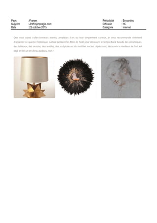 Pays : France Périodicité : En continu
Support : Anthropophagie.com Diffusion : NC
Date : 22 octobre 2015 Catégorie : Internet
 