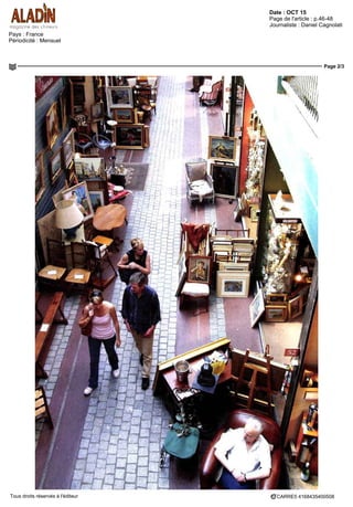 Date : OCT 15
Pays : France
Périodicité : Mensuel
Page de l'article : p.46-48
Journaliste : Daniel Cagnolati
Page 2/3
CARRE5 4168435400508Tous droits réservés à l'éditeur
 