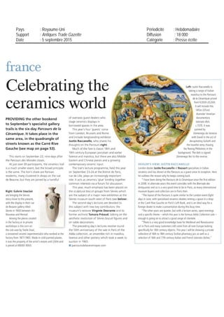 Pays : Royaume-Uni Périodicité : Hebdomadaire
Support : Antiques Trade Gazette Diffusion : 18 000
Date : 5 septembre 2015 Catégorie : Presse écrite
 