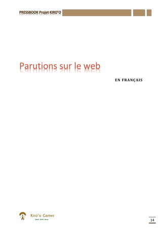 14
Parutions sur le web
EN FRANÇAIS
 