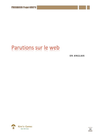 34
Parutions sur le web
EN ANGLAIS
 