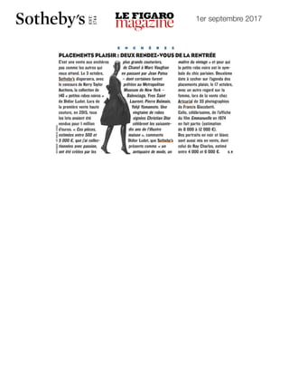 1er septembre 2017
Tous droits de reproduction réservés
PAYS :France
PAGE(S) :100
SURFACE :26 %
PERIODICITE :Hebdomadaire
DIFFUSION :425216
1 septembre 2017 - N°22724
 