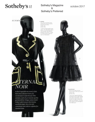 octobre 2017Sotheby’s Magazine
&
Sotheby’s Preferred
 