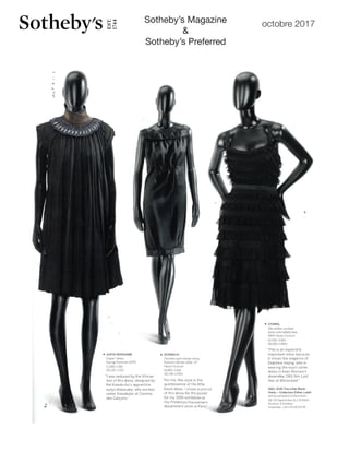 octobre 2017Sotheby’s Magazine
&
Sotheby’s Preferred
 