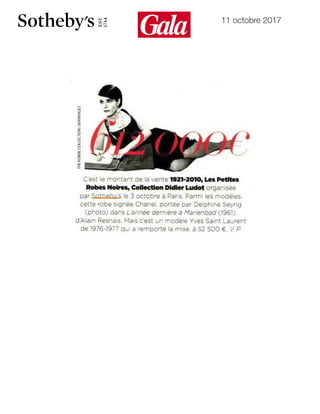 11 octobre 2017
PAYS :France
PAGE(S) :22
SURFACE :8 %
PERIODICITE :Hebdomadaire
DIFFUSION :239822
- N°1270
 